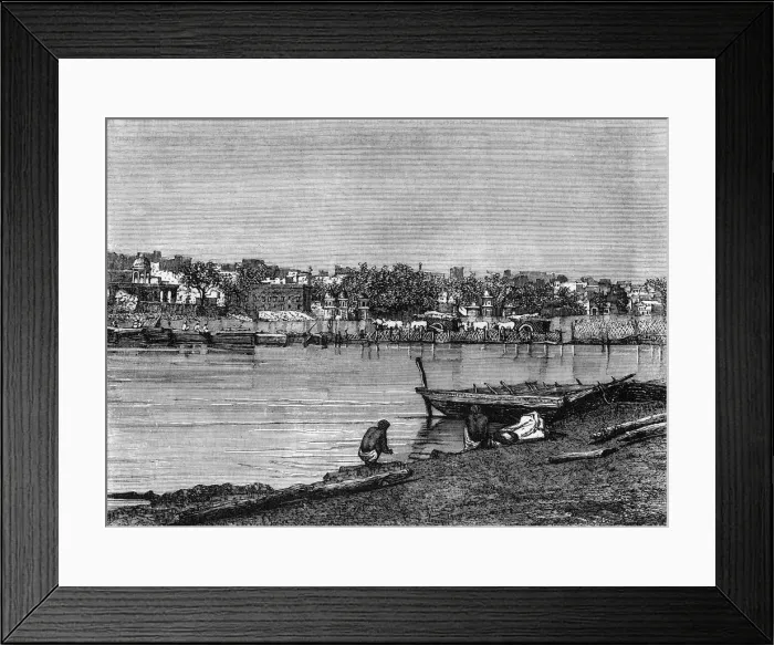 Framed Print : View of Muttra, c1891. Creator: James Grant Framed Print : View of Muttra, c1891. Creator: James Grant