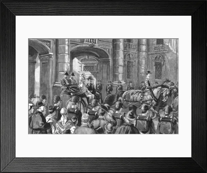 Framed Print : The Visit of the German Emperor to Rome; The Emperor and Prince Henry leaving the Vatican after th Creator: Unknown Framed Print : The Visit of the German Emperor to Rome; The Emperor and Prince Henry leaving the Vatican after th Creator: Unknown