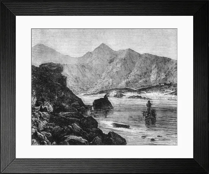 Framed Print : View of the Indus, near Attock, c1891. Creator: James Grant Framed Print : View of the Indus, near Attock, c1891. Creator: James Grant
