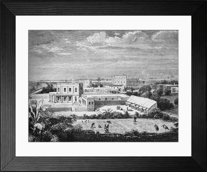 Framed Print : View in Calcutta, c1891. Creator: James Grant Framed Print : View in Calcutta, c1891. Creator: James Grant
