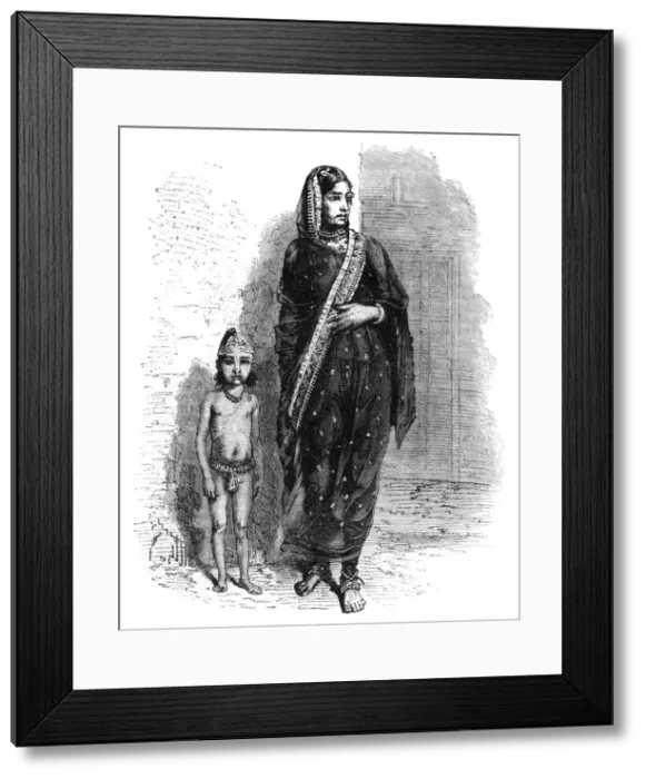 Framed Print : Mussulman Woman of Bhopal, c1891. Creator: James Grant Framed Print : Mussulman Woman of Bhopal, c1891. Creator: James Grant