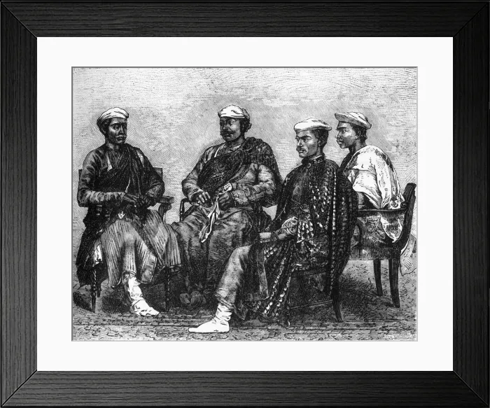 Framed Print : Hindoo Bankers of the North-West Provinces, c1891. Creator: James Grant Framed Print : Hindoo Bankers of the North-West Provinces, c1891. Creator: James Grant
