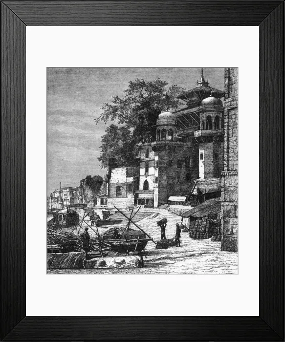 Framed Print : Nepaulese Pagoda at Benares, c1891. Creator: James Grant Framed Print : Nepaulese Pagoda at Benares, c1891. Creator: James Grant