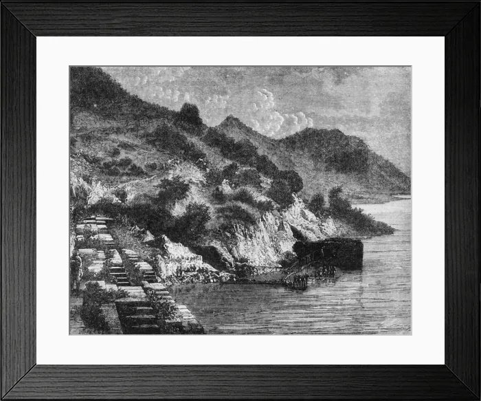 Framed Print : View of the Lake of Burdi Talao, near Oodeypore, c1891. Creator: James Grant Framed Print : View of the Lake of Burdi Talao, near Oodeypore, c1891. Creator: James Grant