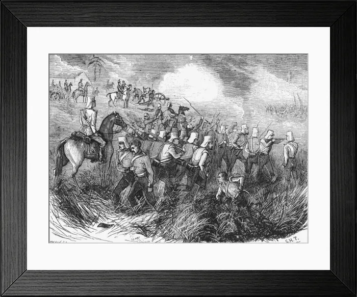Framed Print : The Battle of Ferozeshah, c1891. Creator: James Grant Framed Print : The Battle of Ferozeshah, c1891. Creator: James Grant