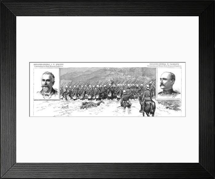 Framed Print : Notes in the Black Mountains and Sikkim Campaign s, Northern India; Northumberland Fusiliers fordi Creator: Unknown Framed Print : Notes in the Black Mountains and Sikkim Campaign s, Northern India; Northumberland Fusiliers fordi Creator: Unknown