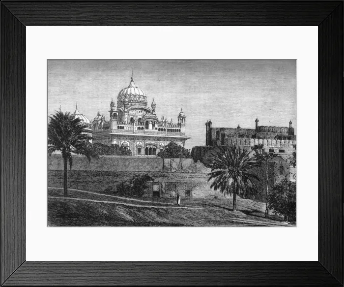 Framed Print : View of the Palace of Lahore, c1891. Creator: James Grant