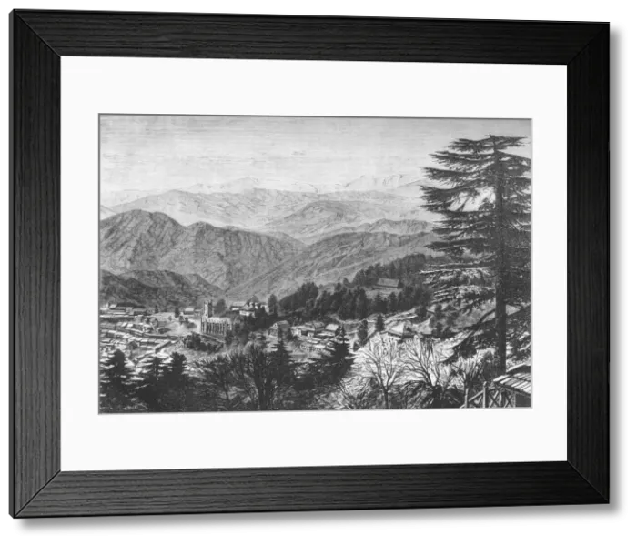 Framed Print : View of Simla, Western Himalayas, c1891. Creator: James Grant Framed Print : View of Simla, Western Himalayas, c1891. Creator: James Grant