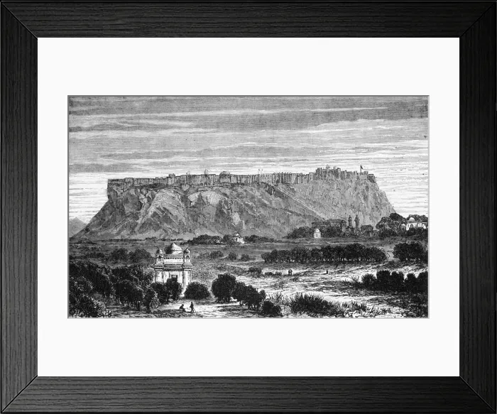 Framed Print : View of Gwalior, c1891. Creator: James Grant Framed Print : View of Gwalior, c1891. Creator: James Grant