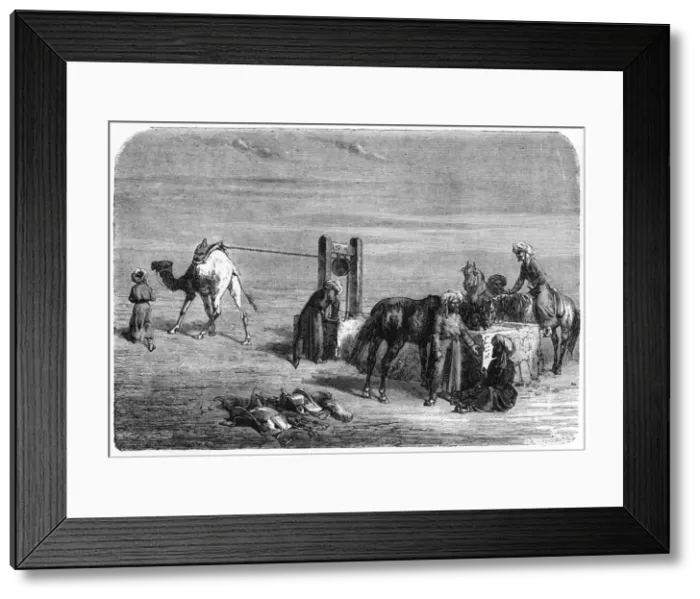 Framed Print : Well in the Hyrcanian Desert, c1891. Creator: James Grant Framed Print : Well in the Hyrcanian Desert, c1891. Creator: James Grant