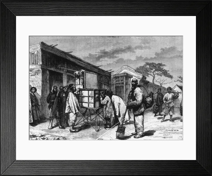 Framed Print : Scene in a Street in Pekin, c1891. Creator: James Grant Framed Print : Scene in a Street in Pekin, c1891. Creator: James Grant