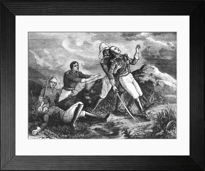 Framed Print : Death of Rollo Gillespie, c1891. Creator: James Grant Framed Print : Death of Rollo Gillespie, c1891. Creator: James Grant