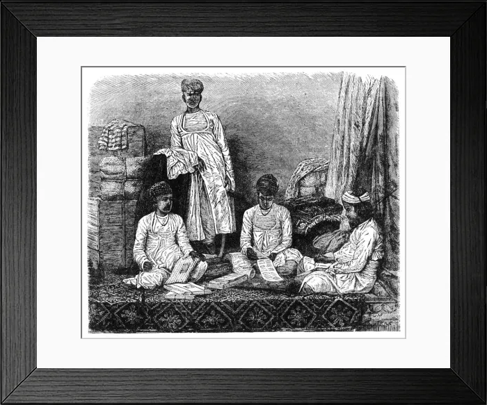 Framed Print : Marwari Merchants of Calcutta, c1891. Creator: James Grant Framed Print : Marwari Merchants of Calcutta, c1891. Creator: James Grant