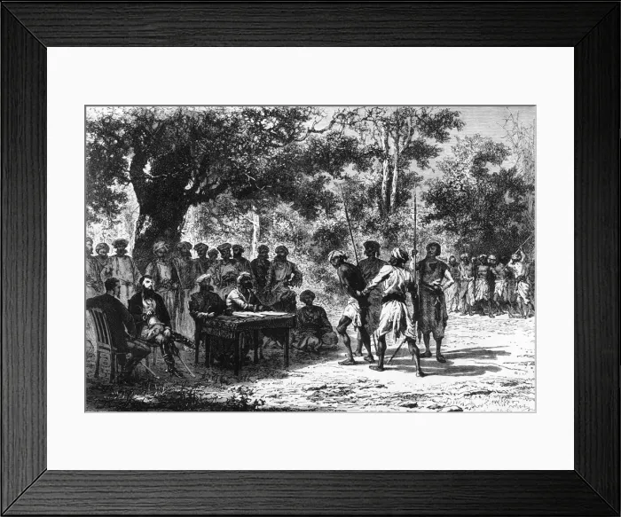 Framed Print : A Court of Justice in the Jungle, c1891. Creator: James Grant Framed Print : A Court of Justice in the Jungle, c1891. Creator: James Grant