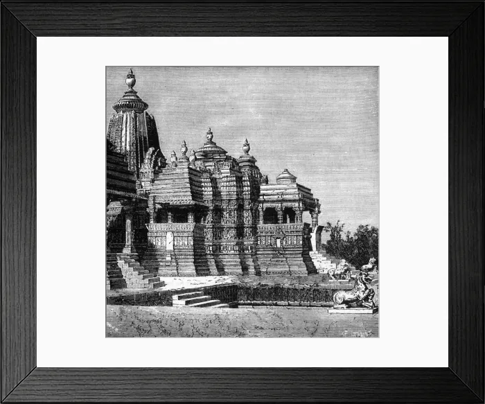 Framed Print : View of the Temple of Kali at Kijraha, c1891. Creator: James Grant Framed Print : View of the Temple of Kali at Kijraha, c1891. Creator: James Grant