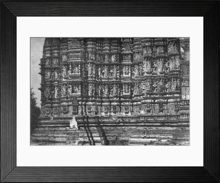 Framed Print : The Facade of the Temple of Kali at Kijraha, c1891. Creator: James Grant Framed Print : The Facade of the Temple of Kali at Kijraha, c1891. Creator: James Grant