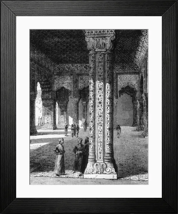 Framed Print : Great Hall of the Dewan Khas in the Palace of Delhi, c1891. Creator: James Grant Framed Print : Great Hall of the Dewan Khas in the Palace of Delhi, c1891. Creator: James Grant