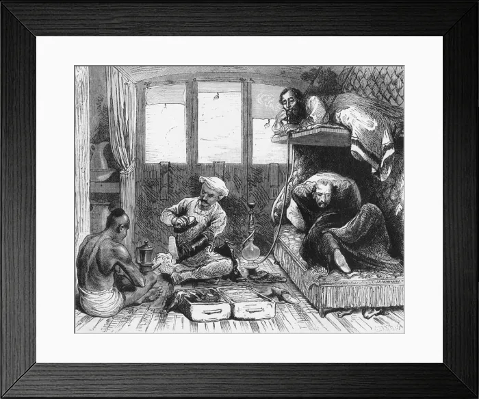 Framed Print : Railway Travelling in India, c1891. Creator: James Grant Framed Print : Railway Travelling in India, c1891. Creator: James Grant
