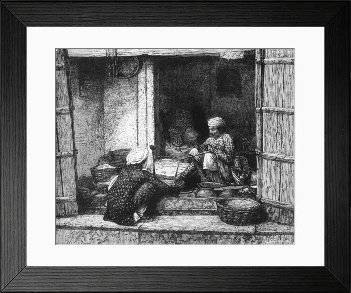 Framed Print : Rice and Corn Merchants of Patna, c1891. Creator: James Grant Framed Print : Rice and Corn Merchants of Patna, c1891. Creator: James Grant