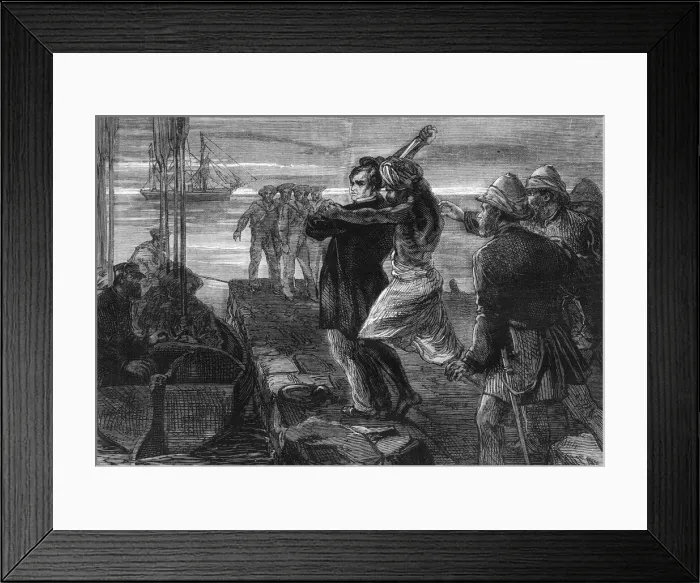 Framed Print : Assassination of Lord Mayo, c1891. Creator: James Grant Framed Print : Assassination of Lord Mayo, c1891. Creator: James Grant