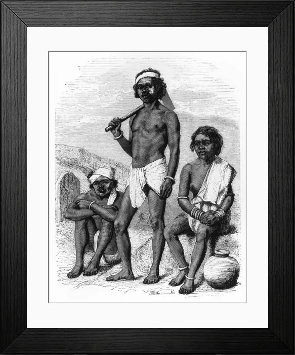 Framed Print : Group of Gonds or Gounds, c1891. Creator: James Grant Framed Print : Group of Gonds or Gounds, c1891. Creator: James Grant