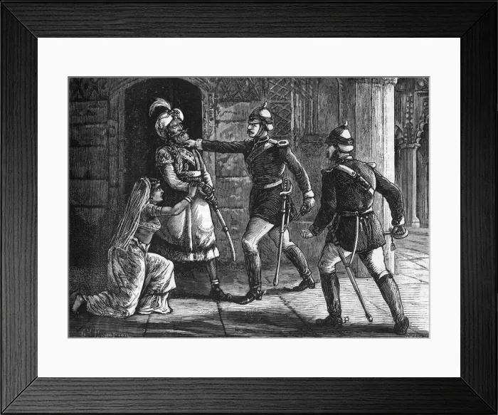 Framed Print : Captain Hodson Arresting the King of Delhi, c1891. Creator: James Grant Framed Print : Captain Hodson Arresting the King of Delhi, c1891. Creator: James Grant