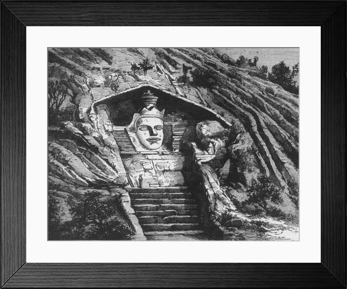 Framed Print : Idol of Mandar, near Bhagulapore, c1891. Creator: James Grant Framed Print : Idol of Mandar, near Bhagulapore, c1891. Creator: James Grant