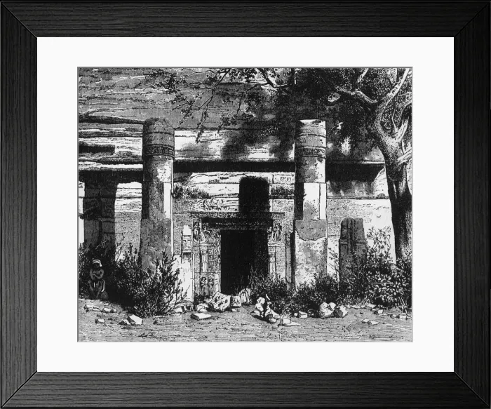 Framed Print : View of the Subterranean Temple of Mahadeva, Oudghiry, c1891. Creator: James Grant Framed Print : View of the Subterranean Temple of Mahadeva, Oudghiry, c1891. Creator: James Grant