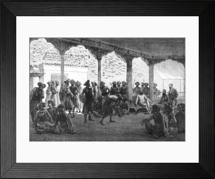Framed Print : The Court of the Guicowar of Baroda, c1891. Creator: James Grant Framed Print : The Court of the Guicowar of Baroda, c1891. Creator: James Grant