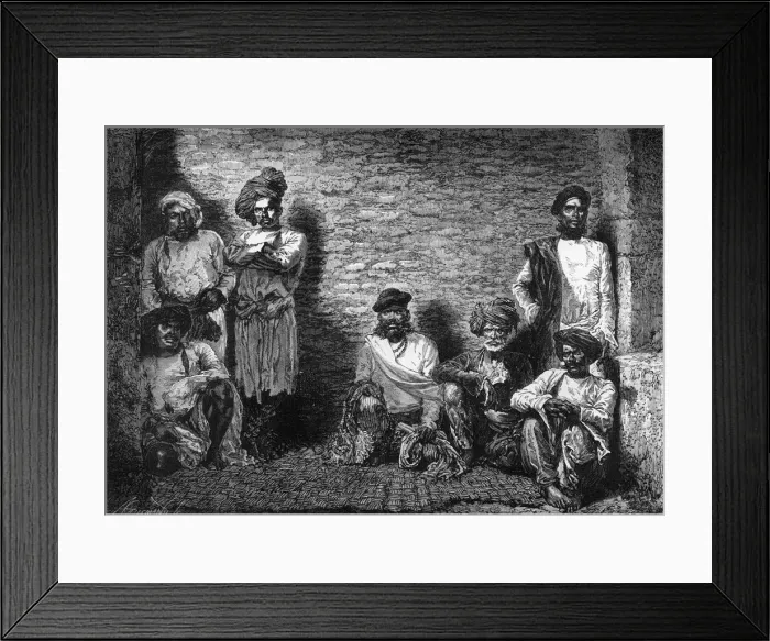 Framed Print : Thugs in the Gaol of Aurungabad, c1891. Creator: James Grant Framed Print : Thugs in the Gaol of Aurungabad, c1891. Creator: James Grant