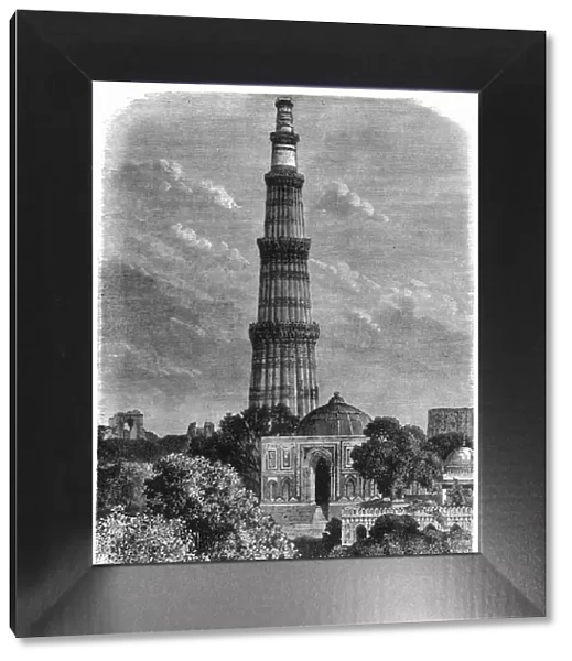 View of the Tower of Koutub, in the Plain of Delhi, c1891. Creator: James Grant