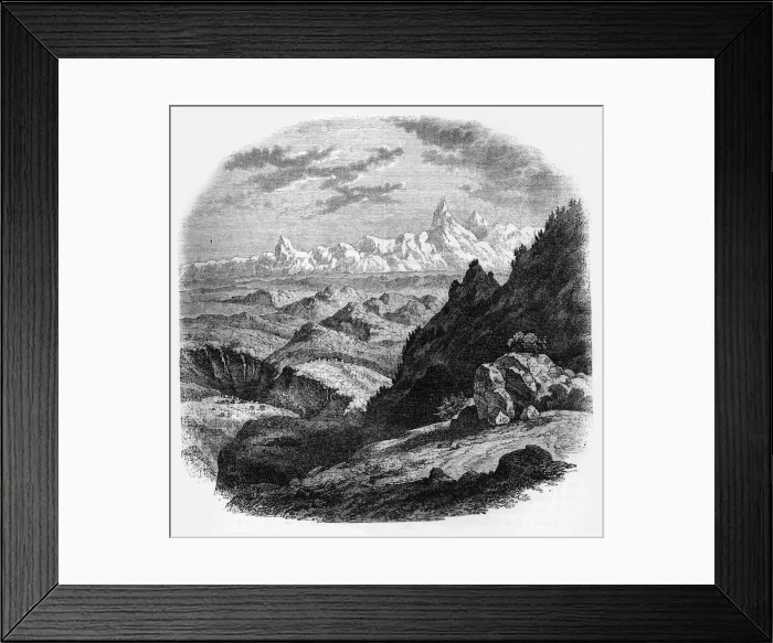 Framed Print : View of the Hindoo Coosh Mountains, c1891. Creator: James Grant Framed Print : View of the Hindoo Coosh Mountains, c1891. Creator: James Grant