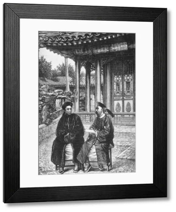 Framed Print : Members of the Council for Foreign Affairs in the Pavilion of Reception of Reception, Tsungli-Yamen Creator: James Grant Framed Print : Members of the Council for Foreign Affairs in the Pavilion of Reception of Reception, Tsungli-Yamen Creator: James Grant