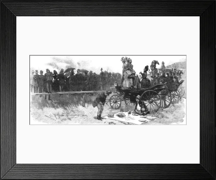 Framed Print : The Australian Derby: The Race for the Melbourne Cup; In the Carriage Paddock--An Exciting Finish Creator: Unknown Framed Print : The Australian Derby: The Race for the Melbourne Cup; In the Carriage Paddock--An Exciting Finish Creator: Unknown