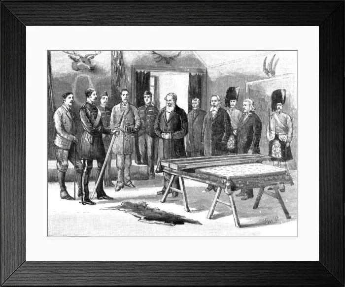 Framed Print : Transference of the Wallace Sword from Dumbarton Castle to Sterling; Colonel Nightingale, represen Creator: Unknown Framed Print : Transference of the Wallace Sword from Dumbarton Castle to Sterling; Colonel Nightingale, represen Creator: Unknown