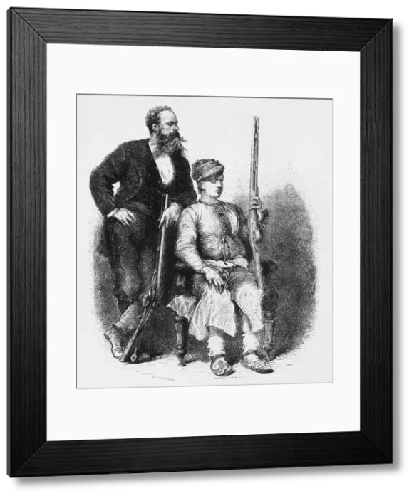 Framed Print : The Maharajah of Oodeypore and the British Resident, c1891. Creator: James Grant Framed Print : The Maharajah of Oodeypore and the British Resident, c1891. Creator: James Grant