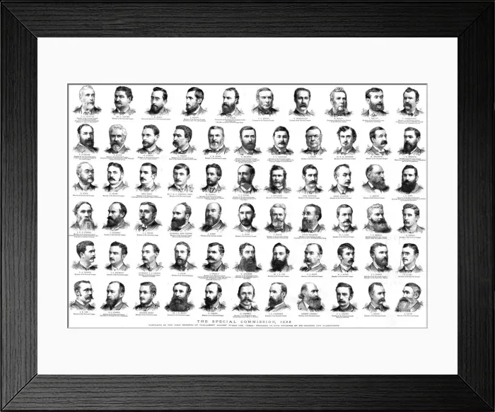 Framed Print : The Special Commission, 1888;Portraits of the Irish Members of Parliament against whom the Times Creator: Unknown Framed Print : The Special Commission, 1888;Portraits of the Irish Members of Parliament against whom the Times Creator: Unknown