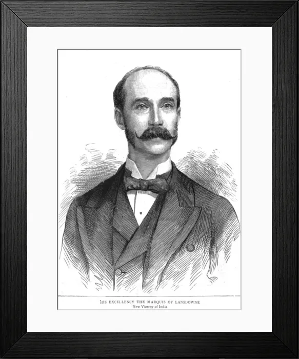 Framed Print : His Excellency the Maquis of Lansdowne; New Viceroy of India, 1888. Creator: Unknown Framed Print : His Excellency the Maquis of Lansdowne; New Viceroy of India, 1888. Creator: Unknown