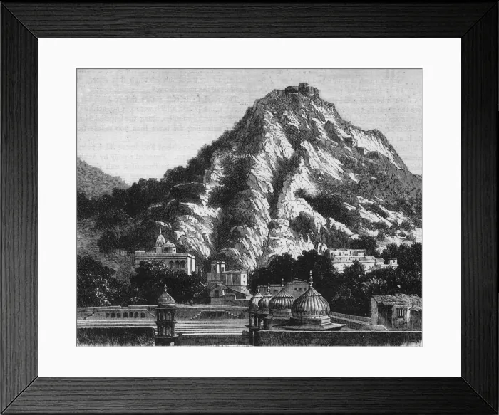 Framed Print : View of the Pyramidal Hill, Ulwar, c1891. Creator: James Grant Framed Print : View of the Pyramidal Hill, Ulwar, c1891. Creator: James Grant