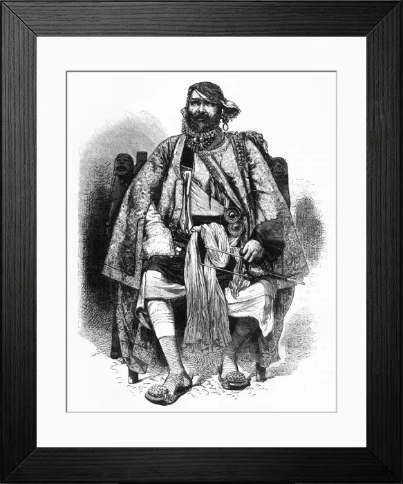 Framed Print : Portrait of the Maharajah of Dholepore, c1891. Creator: James Grant Framed Print : Portrait of the Maharajah of Dholepore, c1891. Creator: James Grant
