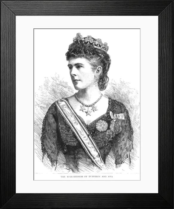 Framed Print : The Marchioness of Dufferin and Ava, 1888. Creator: Unknown Framed Print : The Marchioness of Dufferin and Ava, 1888. Creator: Unknown