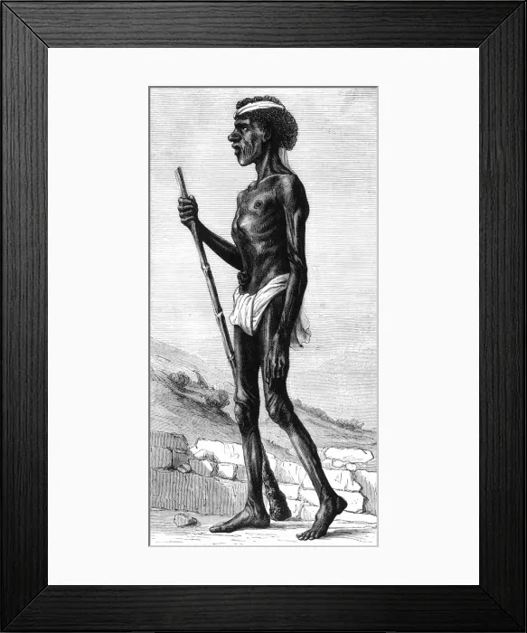 Framed Print : The Djangal, a Savage of the Sirgouja, c1891. Creator: James Grant Framed Print : The Djangal, a Savage of the Sirgouja, c1891. Creator: James Grant