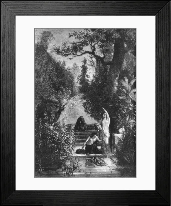 Framed Print : Infanticide on the Banks of the Jumna, c1891. Creator: James Grant Framed Print : Infanticide on the Banks of the Jumna, c1891. Creator: James Grant