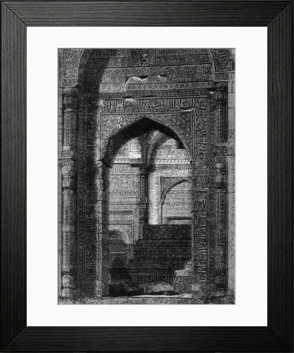 Framed Print : View of the Tomb of Altamsh, Koutub, near Delhi, c1891. Creator: James Grant Framed Print : View of the Tomb of Altamsh, Koutub, near Delhi, c1891. Creator: James Grant