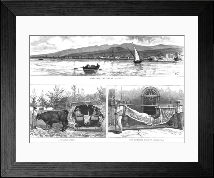 Framed Print : Notes in Teneriff, Canary Islands, The New Health Resort in the North Atlantic, from the sea, trans Creator: Unknown Framed Print : Notes in Teneriff, Canary Islands, The New Health Resort in the North Atlantic, from the sea, trans Creator: Unknown