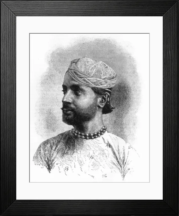 Framed Print : Portrait of Sheodan Sing, Maharao Rajah of Ulwar, c1891. Creator: James Grant Framed Print : Portrait of Sheodan Sing, Maharao Rajah of Ulwar, c1891. Creator: James Grant