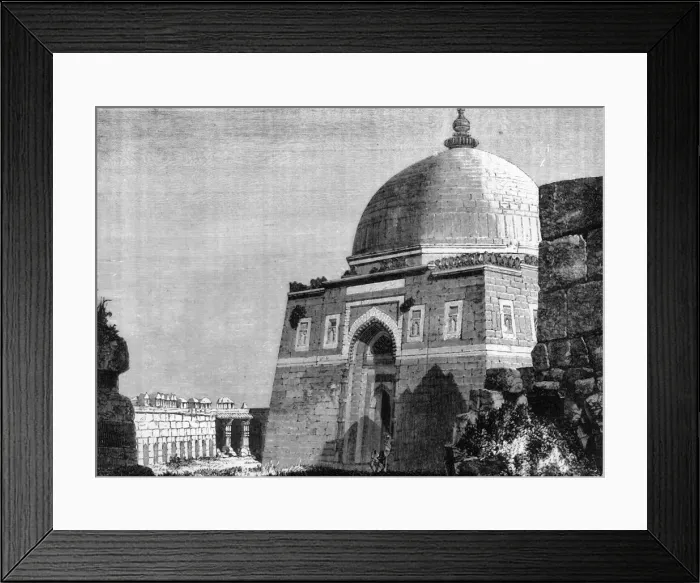 Framed Print : View of the Mausoleum of the Emperor Togluck, at Togluckabad, c1891. Creator: James Grant Framed Print : View of the Mausoleum of the Emperor Togluck, at Togluckabad, c1891. Creator: James Grant