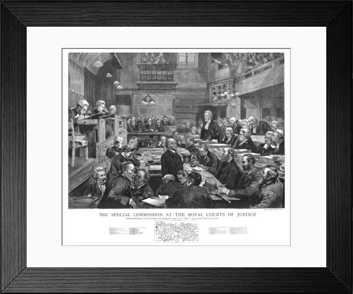 Framed Print : The Special Commission at the Royal Courts of Justice, 1888. Creator: Unknown Framed Print : The Special Commission at the Royal Courts of Justice, 1888. Creator: Unknown