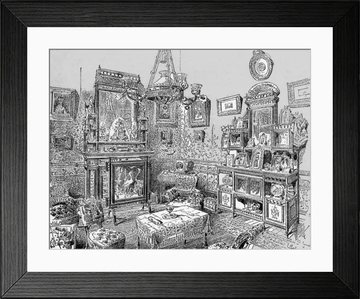 Framed Print : A Prima Donnas Home; Sketches at Craig-y-Nos Castle, Madame Patti-Nicolinis Residence in South W Creator: Unknown Framed Print : A Prima Donnas Home; Sketches at Craig-y-Nos Castle, Madame Patti-Nicolinis Residence in South W Creator: Unknown