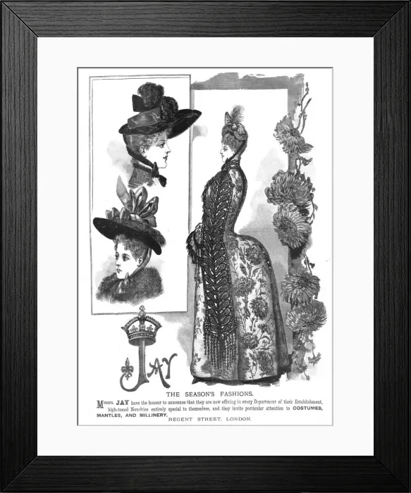 Framed Print : The Seasons Fashions; Messrs. Jay, 1888. Creator: Unknown Framed Print : The Seasons Fashions; Messrs. Jay, 1888. Creator: Unknown